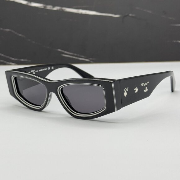 NEW OFF-WHITE SUNGLASSES, BLACK WHITE CAT EYE SUNGLASSES OFF-WHITE ANDY 11007 main image 4